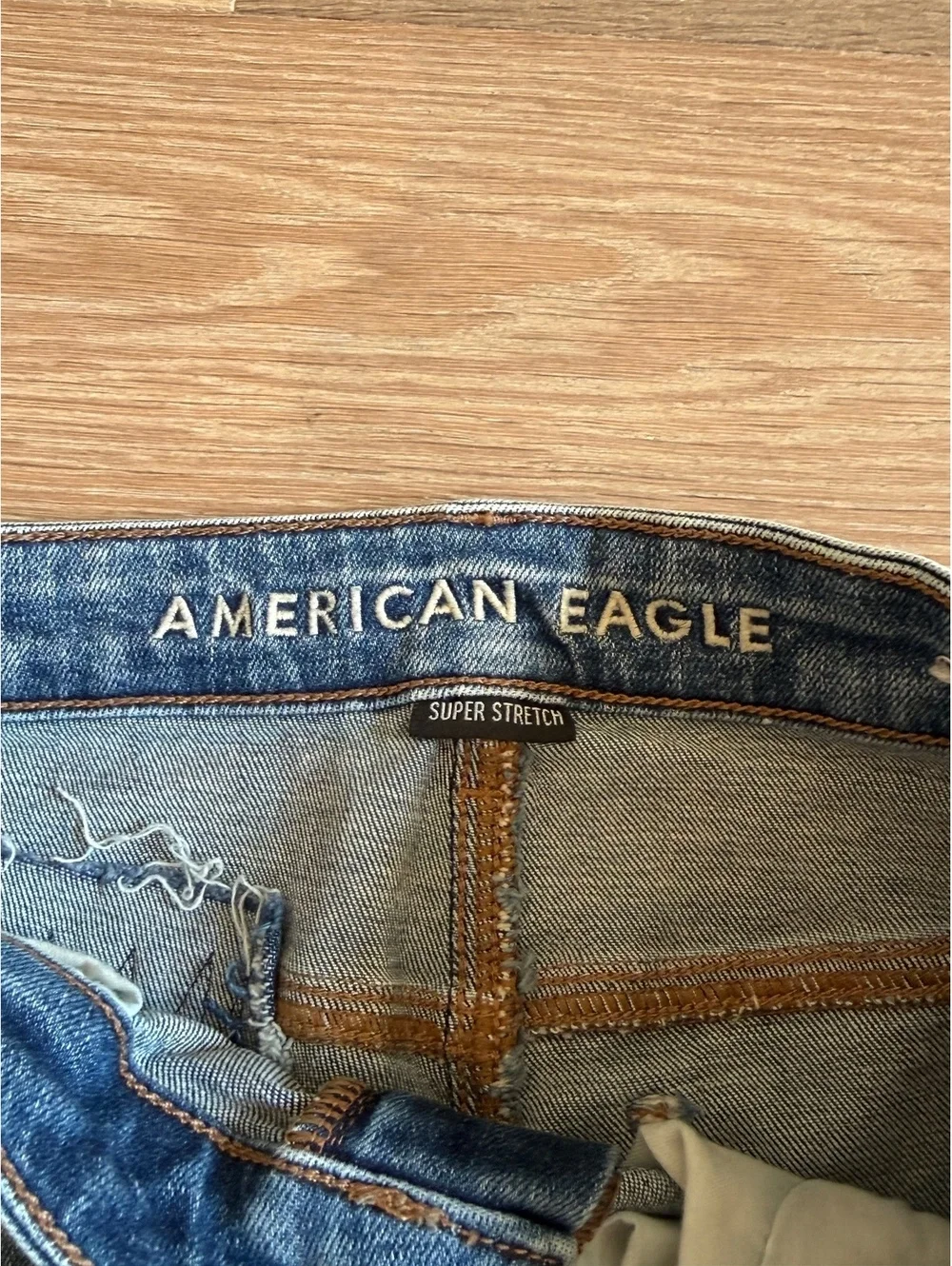 American Eagle Super Stretch Y2K vintage Distressed Skinny Jeans Size 6 Regular
